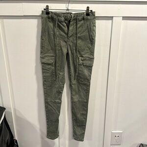 American Eagle drawstring cargo super stretch skinny jeans